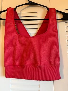 Target Ribbed Sports Bra - Hot Pink